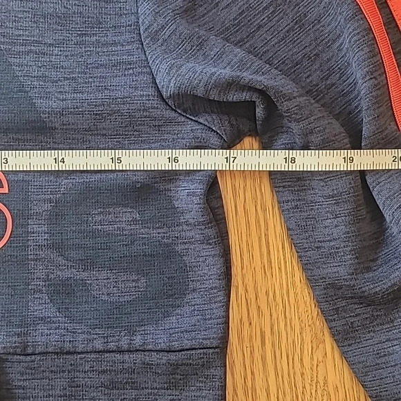 Adidas Boys 10/12 hoodie sweater blue with orange writing and stripes LOT I - Picture 7 of 8